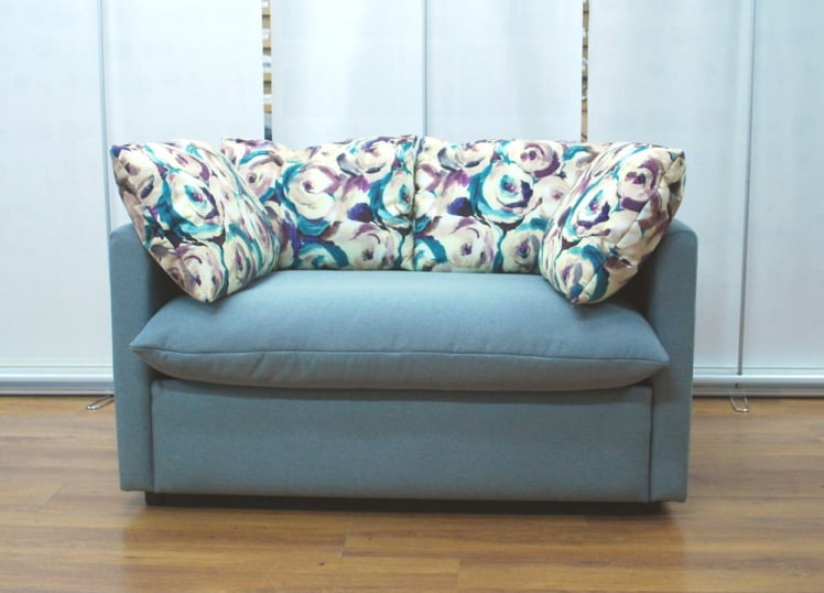 Диван двойной Страйк Серый/Мальмо 72 (цветы)_1