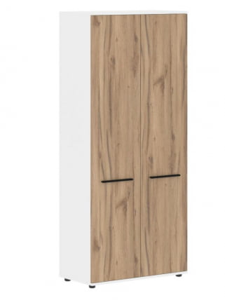 Шкаф с глухими дверьми EDIS EHCS 85.1 Дуб Денвер светлый Черный Белый_0