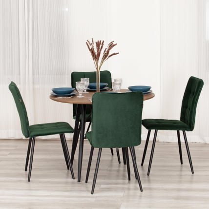 Стул обеденный Bari (2 шт. в упаковке) LT, велюр, Deep Forest (изумруд), 41х55х89 см_15