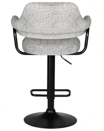 Стул барный DOBRIN CHARLY BLACK (светло-серый твид (LEO04)) 2 шт_5