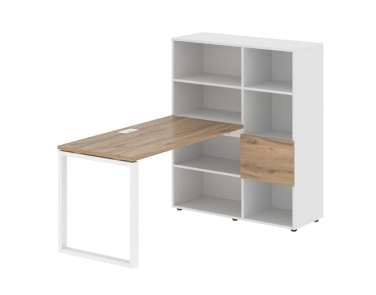 Рабочая станция EDIS EQRST 1113 Дуб Денвер светлый Белый Белый Рабочая станция EDIS EQRST 1113 Дуб Денвер светлый Белый Белый_0