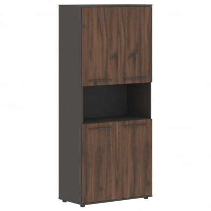 Шкаф с двумя комплектами глухих малых дверей EDIS EHCS 85.4 Дуб Денвер темный Мокко Мокко_0