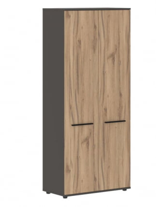 Шкаф с глухими дверьми EDIS EHCS 85.1 Дуб Денвер светлый Черный Мокко_0