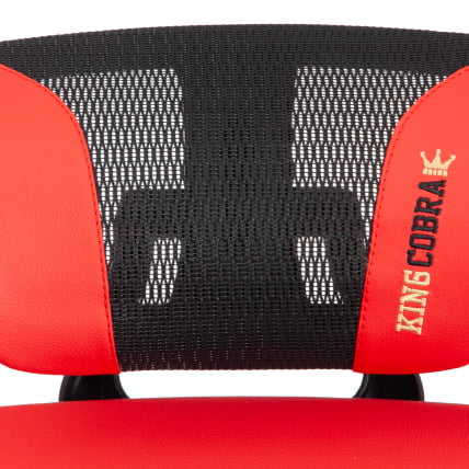 Кресло KingCobra иск. кожа / сетка, черный / красный_7