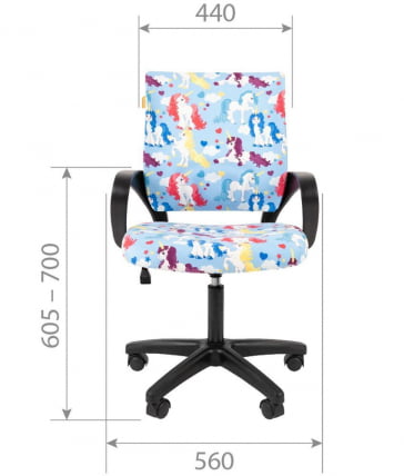 Детское кресло CHAIRMAN KIDS 103 LT black НЛО_3