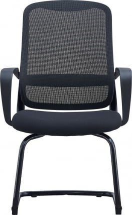 Кресло для посетителей Еверпроф ЕП-810 Греи Сетка Черый / Everprof EP-810 Grey_1
