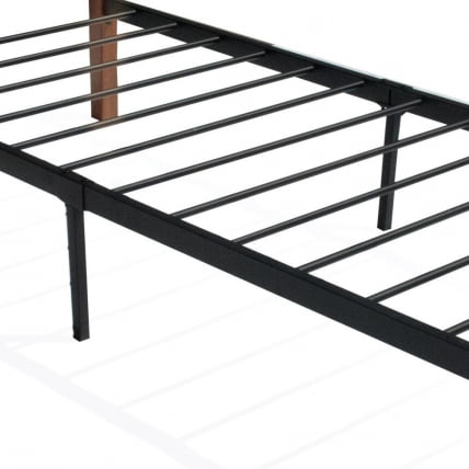 Кровать AT-915 дерево гевея/металл, 90*200 см (Single bed), красный дуб/черный_1