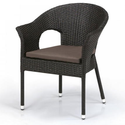 Плетеное кресло из искусственного ротанга Y97B-W53 Brown_0
