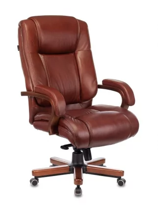 Кресло руководителя Бюрократ T-9925WALNUT Светло-коричневый_0