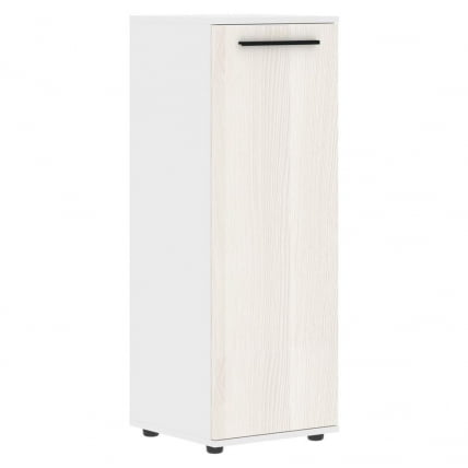 Шкаф-колонка с глухой средней дверью ЕДИС ЕМCС 42.1 Ясень Траун Черный Белый / EDIS EMCS_0