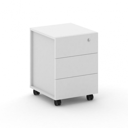 Тумба мобильная Кросс CРФ.ТМ-1 Белый Ф/Белый Бриллиант УМ 420*460*587 / CRF.TM-1 F/Белый UM_0