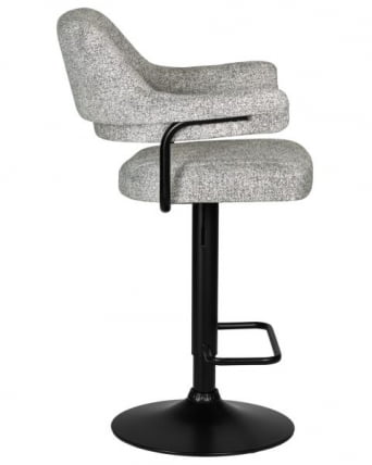 Стул барный DOBRIN CHARLY BLACK (светло-серый твид (LEO04)) 2 шт_3
