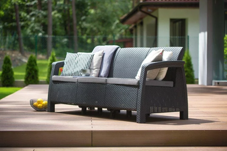 Диван трехместный Corfu Love Seat max Черный_1