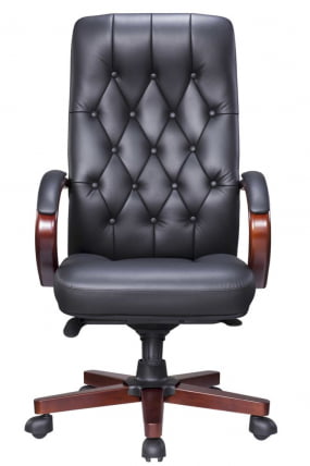 Кресло для руководителя Everprof Monaco Wood Экокожа Черный_2