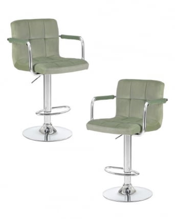 Стул барный DOBRIN KRUGER ARM (мятный велюр (MJ9-87)) 2 шт_0
