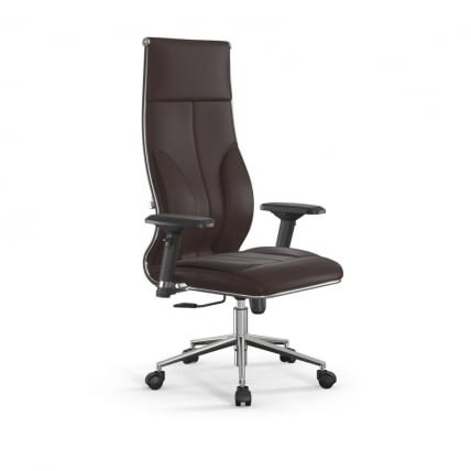 Кресло руководителя Мetta L 1m 46/4D Infinity Easy Clean (MPES) Комплект 8 Темно-коричневое_0