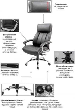Кресло руководителя EChair CS-8822E-1 296592 Коричневое_1