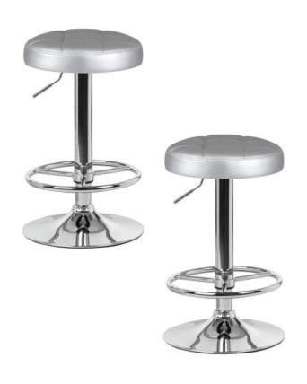 Табурет барный DOBRIN BRUNO (серебряный) 2 шт_0