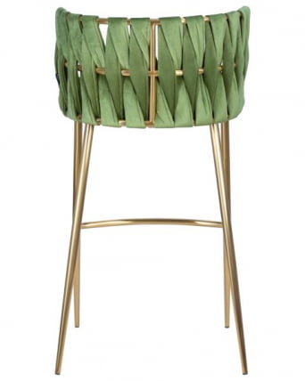 Стул барный ДОБРИН ЕММА ГОЛД (зеленый велюр (ВФ-08)) 4 шт / DOBRIN EMMA GOLD (VF-08))_5