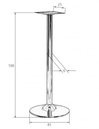 Подстолье барное DOBRIN ALAN HIGH BLACK_5