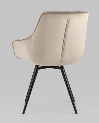 Стул вращающийся Сеул велюр Бежевый_4