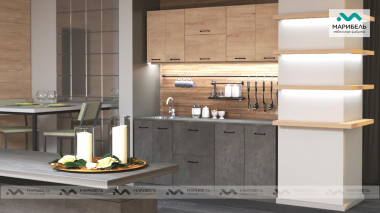 Кухонный гарнитур  «Лофт» 2.0 м 15574 / «Loft»_0