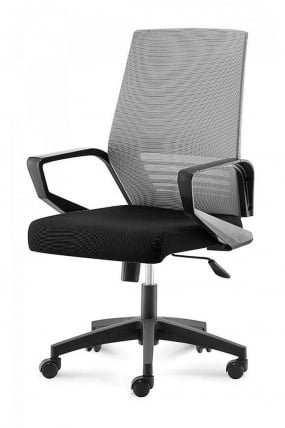 Кресло офисное Эрго LB B909-FX363-3 FX363-1 Черный пластик Серый Черный_0