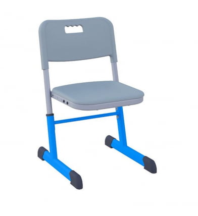 Стул ученический НОМАД регулируемый по высоте (рост 3-7) Синий/Серый / NOMAD_0