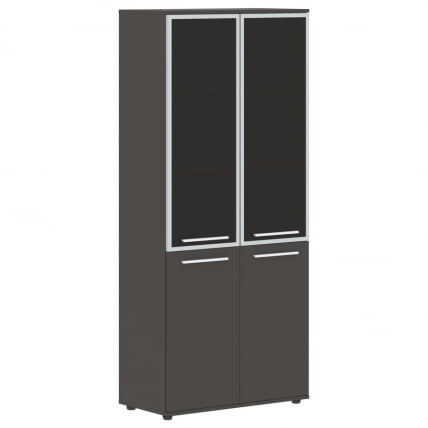 Шкаф комбинированный  с дверьми в металлической раме EDIS EHCS 85.7 Мокко Белый Мокко_0