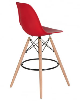 Стул барный DOBRIN DSW BAR (ножки светлый бук, цвет сиденья красный (R-02)) 2 шт_2