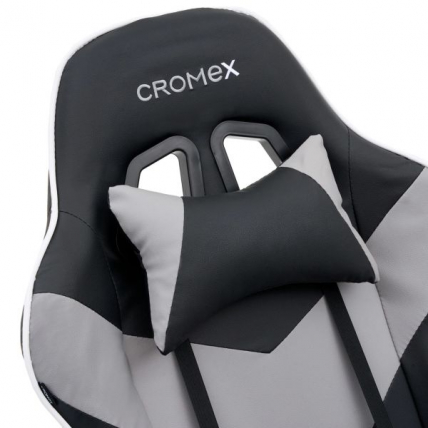 Кресло компьютерное CROMEX (КРОМЕКС) Wave GM-145 экокожа черное/серое_11