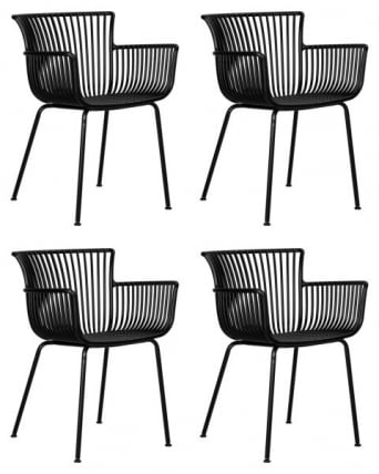 Стул обеденный DOBRIN ROSS (черный (B-03) без подушки) 4 шт_0