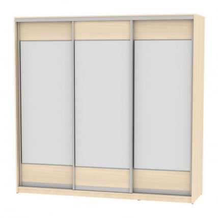 Шкаф-купе B-220х235х60-3(ДМ-D8D8D8)_0