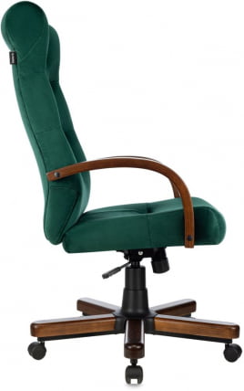 Кресло руководителя Бюрократ T-9928WALNUT Fabric зеленый Italia Green_2