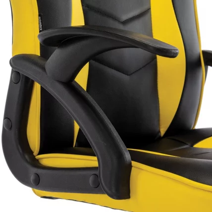 Кресло компьютерное BRABIX Shark GM-203 экокожа Черный-желтый_10