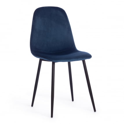 Стул BREEZE (mod. 4724) вельвет/металл, 44 х 53 х 87 см, Blue (синий) HLR63 / черный_0