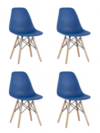 Стул Еамес Стйле ДСВ синий 4 шт. комплект (разборный каркас) / Eames Style DSW_0