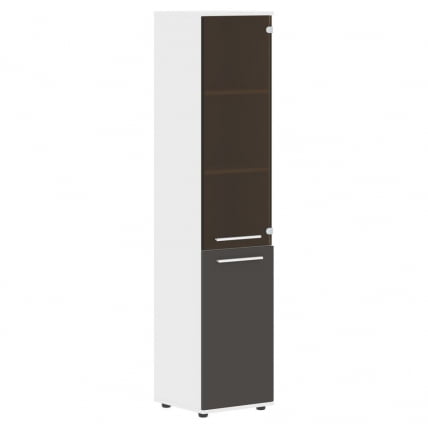 Шкаф-колонка комбинированная правая EDIS EHCS 42.2 R Мокко Белый Белый_0