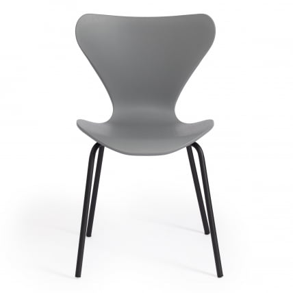 Стул Jacobsen (mod DC 102) пластик/металл, 50 х 46 х 82 см , серый 024/черный_4