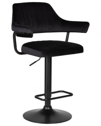 Стул барный DOBRIN CHARLY BLACK (черный велюр (MJ9-101)) 2 шт_1