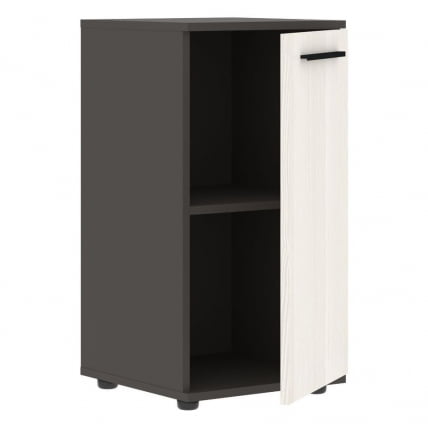 Шкаф колонка с глухой малой дверью EDIS ELCS 42.1 Ясень Траун Черный Мокко_1