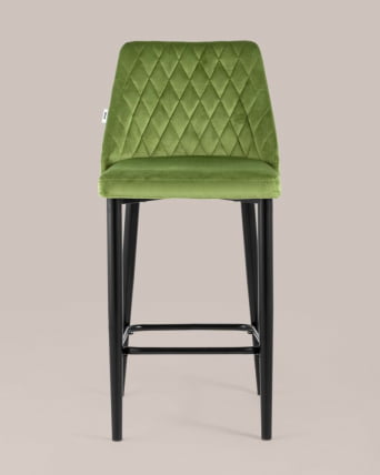 Стул полубарный Диего велюр Травяной_2