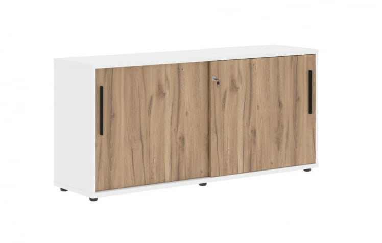 Шкаф с дверьми-купе EDIS ELC 1643 Дуб Денвер светлый Черный Белый_0