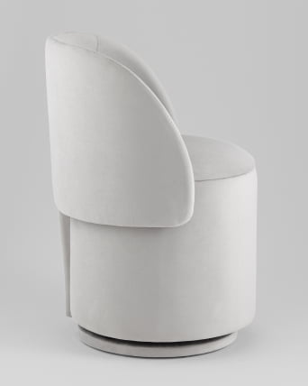 Пуф-трансформер Таунсвилл вращающийся с ящиком велюр светло-серый_3