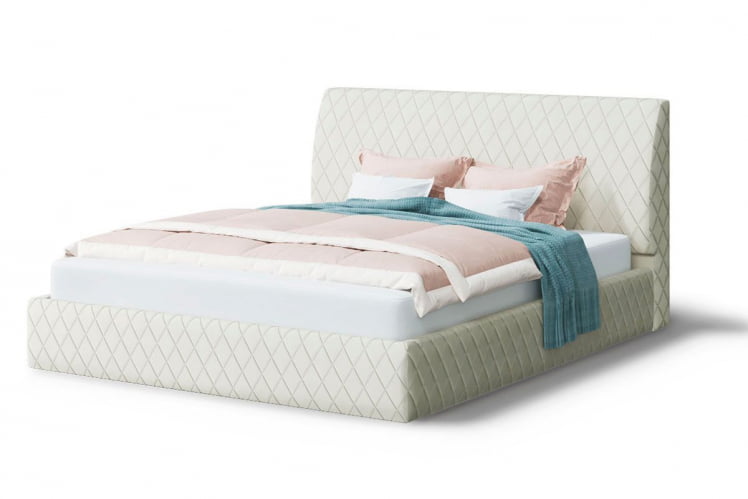 Кровать Хилтон, 2000x1600 мм, серо-белый_0