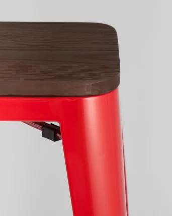 Стул барный TOLIX WOOD Красный_5