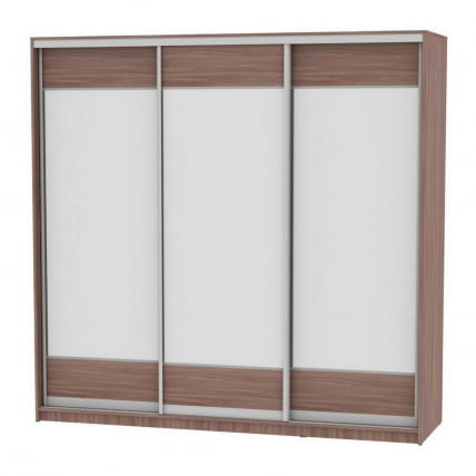 Шкаф-купе B-220х235х60-3(ЯШТ-D8D8D8)_0