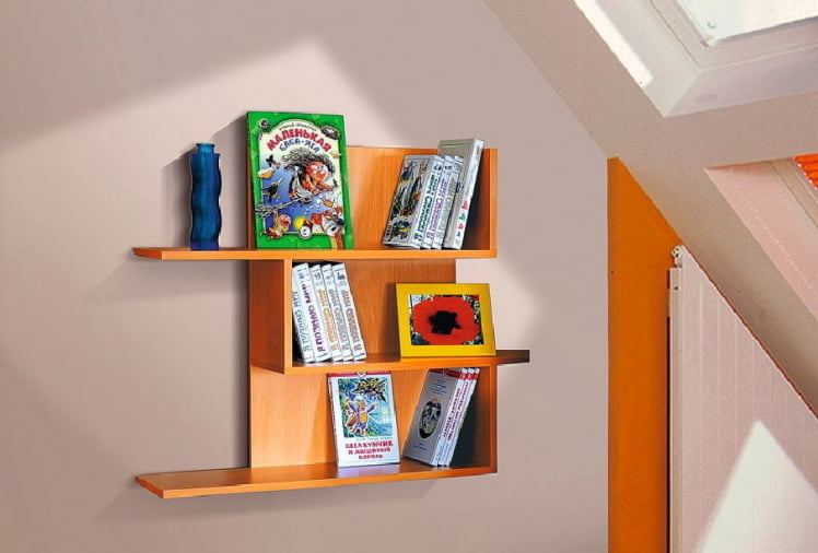 Полка для книг - 3 (Вишня Оксфорд)_0