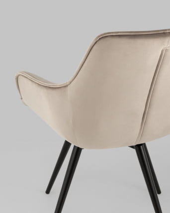 Стул вращающийся Сеул велюр Бежевый_3