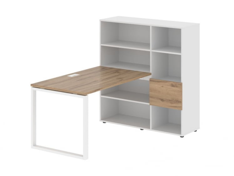 Рабочая станция EDIS EQRST 1213 Дуб Денвер светлый Белый Белый_0